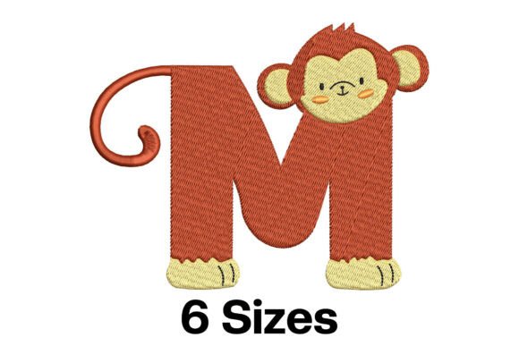 Fun Monkey Alphabet Letter M