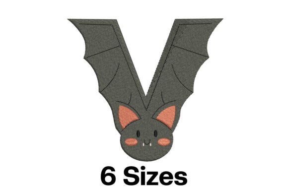Fun Vampire Bat Alphabet Letter V